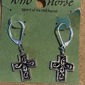 Silver Cross Earrings